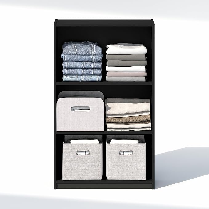 Furinno Reed Closet Organizers and Storage, 3-Tier Closet Organizer, Open Shelf - Image 4