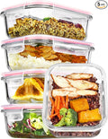 Vtopmart 5Pack 22oz Glass Storage Containers by Vtopmart