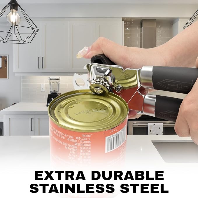 Manual Can Opener with Magnet – Heavy Duty Hand Can & Bottle Opener, Stainless - Image 7
