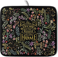 Absorbent Dish Drying Mat Colorful Flowers Microfiber Pad by Giwawa