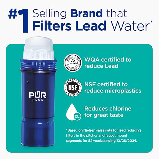 PUR Plus 11-Cup Water Pitcher, 1 Lead-Reducing Filter, Great-Tasting Water - Image 4