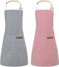 2 Pack Stripes Kids Apron, Kids Cooking Aprons by XLSXEXCL