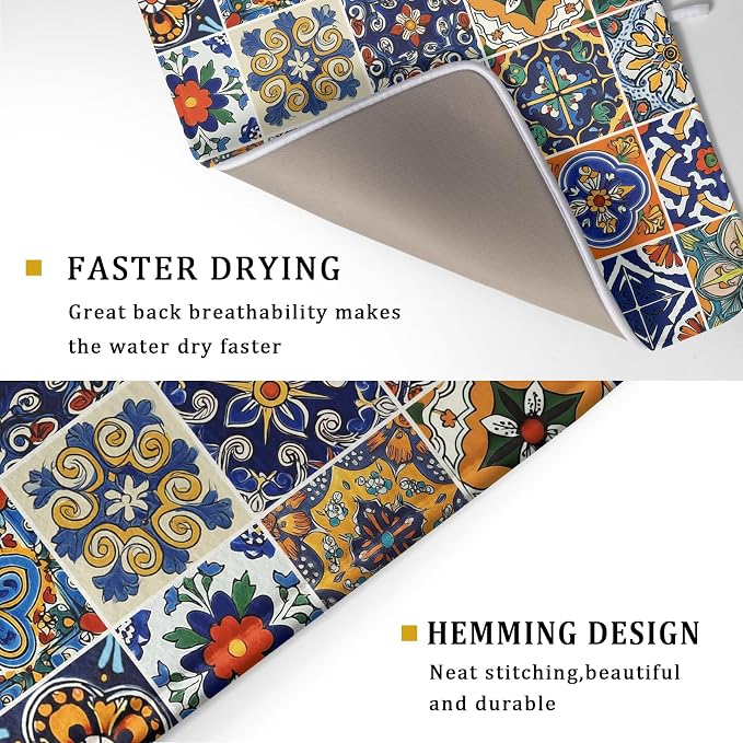Talavera Mexican Tiles Dish Drying Mat - Image 3