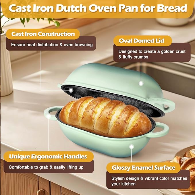 Homikit Enameled Cast Iron Dutch Oven - Image 7