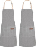 2Pack Adjustable Kitchen Apron for Women Men by ZAIORD