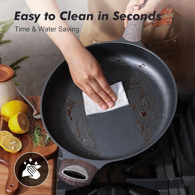 SENSARTE Nonstick Frying Pan Skillet 12.5Inch Large Non Stick Omelette Pans - Image 6