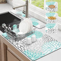 Findosom 2PCS 16" x 24" Dish Drying Mat & 24" x 5.5" Sink Splash Guard by Findosom