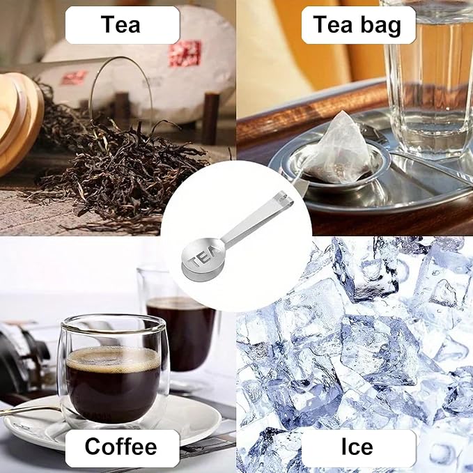 4Pcs Tea Bag Squeezer, Stainless Steel Clip On Strainer, Tea Spoon Tongs - Image 3