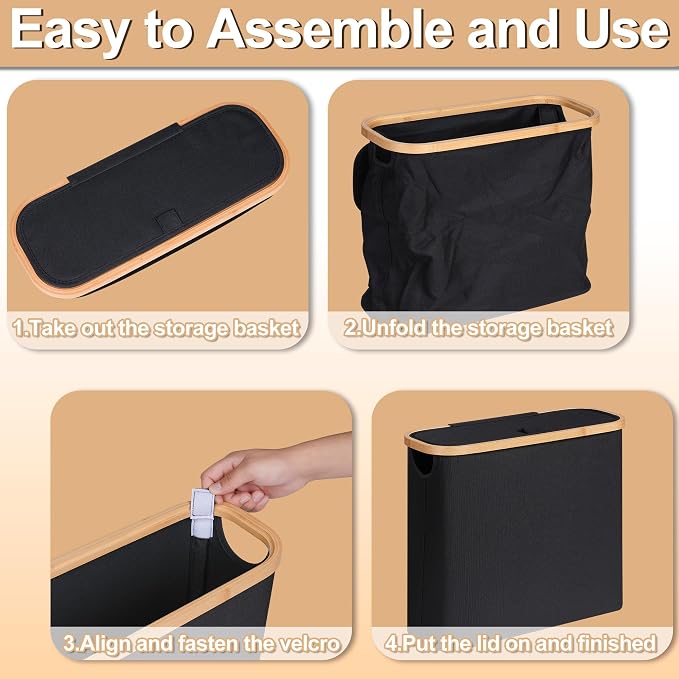 efluky Toilet Paper Basket 28L, Toilet Paper Holder - Image 5