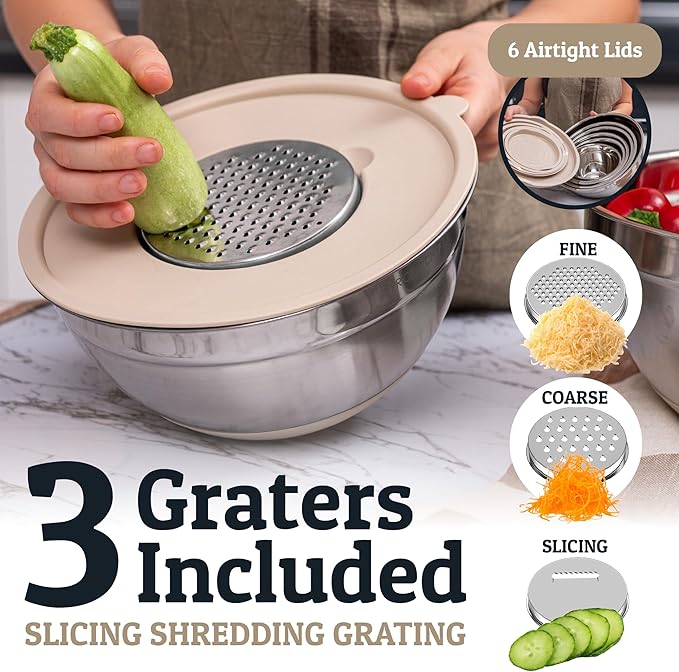 Priority Chef 6Pc Large Mixing Bowls - Image 4