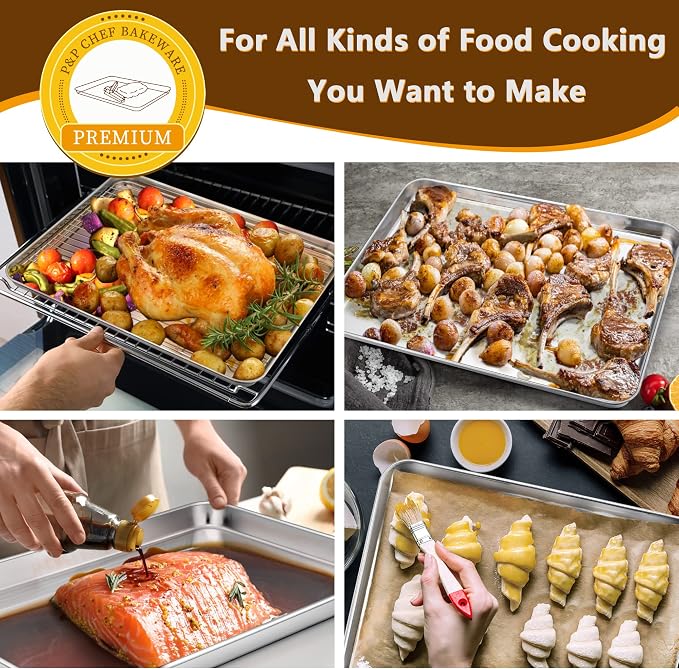 P&P CHEF 16 Inch Baking Sheet Pan - Image 4