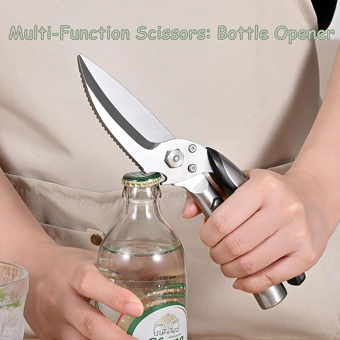 Kitchen Shears Heavy Duty, Stainless Steel Sharp Poultry Kitchen Scissors - Image 4