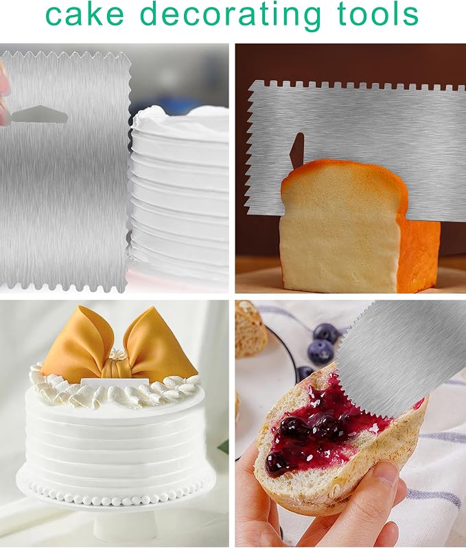 New 6pcs Cake Scraper 430 stainless Decorating Comb and Icing Smoother - Image 3