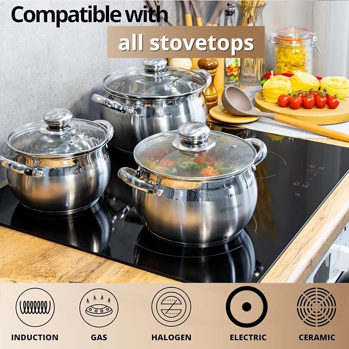 Daniks Classic 2 Quart Stainless Steel Stock Pot - Image 5