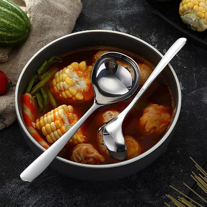 Comicfs 4 Pack Small Ladle Sauce Ladle SUS 304 Stainless Steel Small Serving - Image 3