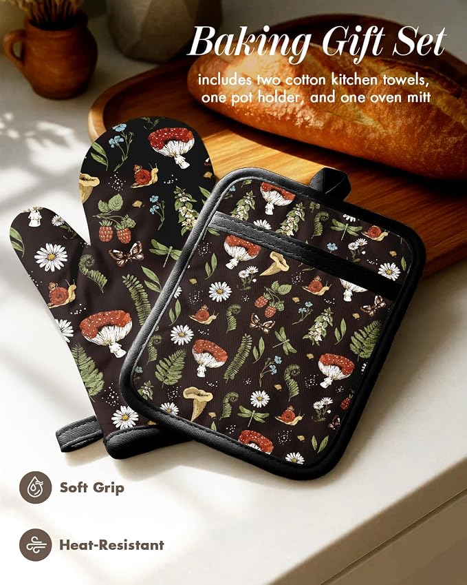 Miss Adola 270 GSM Cotton Kitchen Towels, Oven Mitt and Pot Holder - Image 3