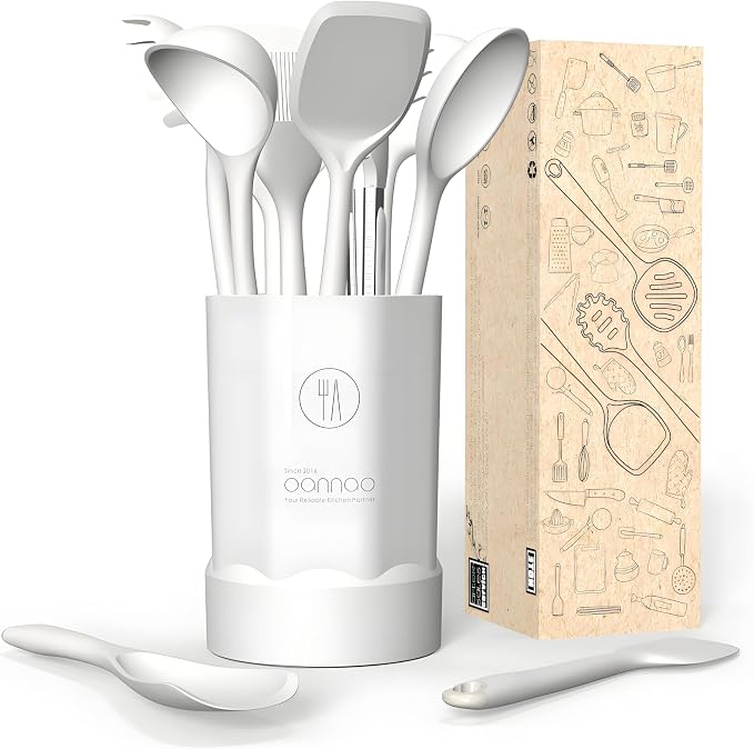 oannao Silicone Kitchen Utensils Set, 600°F Heat Resistant Silicone Cooking - Image 7