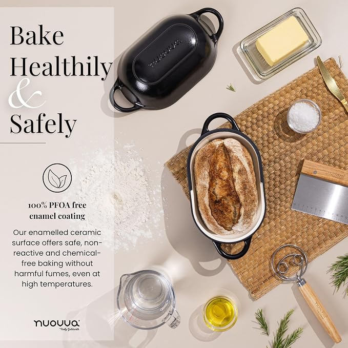 nuovva Dutch Oven For Sourdough Bread Baking – Enamelled Cast Iron Bread Loaf - Image 8