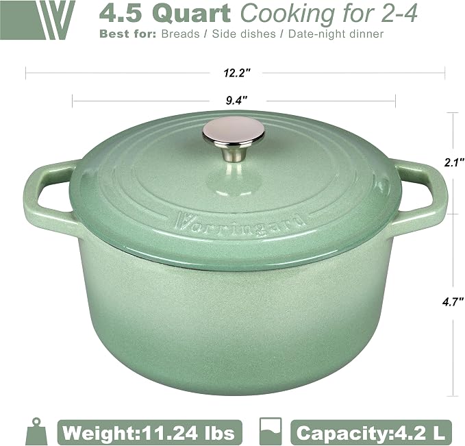 VORRINGARD Enameled Cast Iron Dutch Oven Pot - Image 2