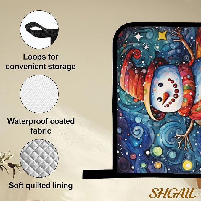 Winter Snowman Oven Mitts & Potholder Set of 4 - Image 4