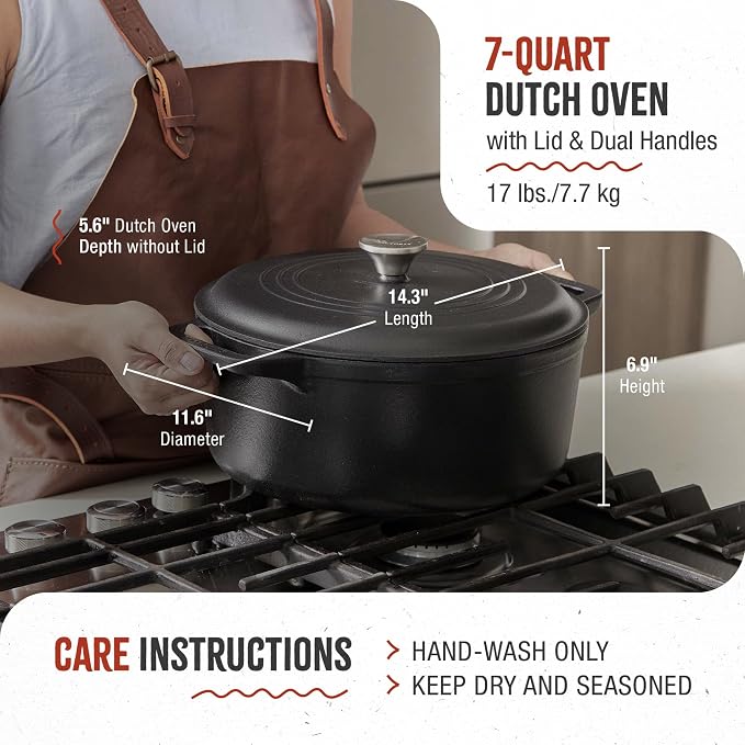 Victoria Cast Iron Large Dutch Oven - Image 6