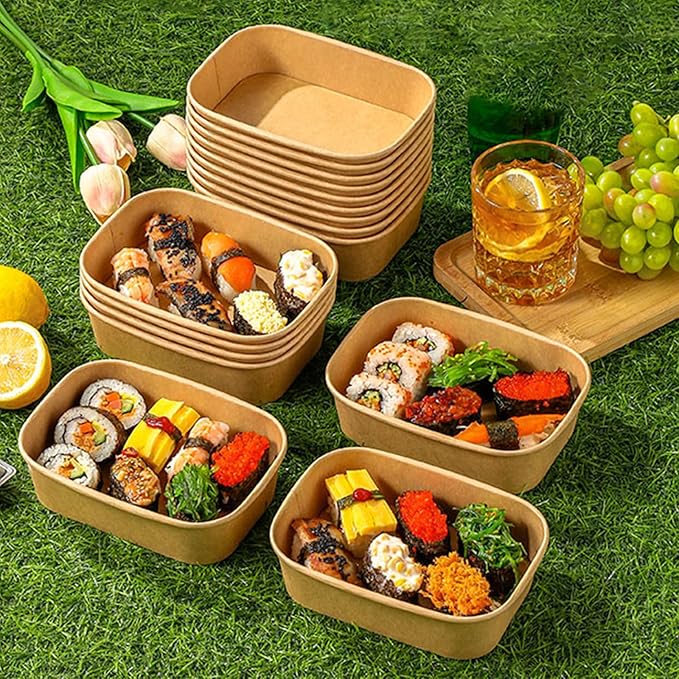 DI QIU REN 50-Pack 22oz Paper Bowls, Disposable Food Containers - Image 8