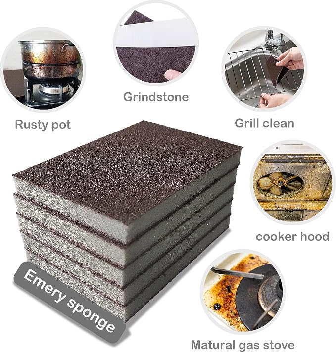 Krisler Carborundum Sponge Nano Emery Sponges Caspian Stone Pot Clean Brush - Image 6