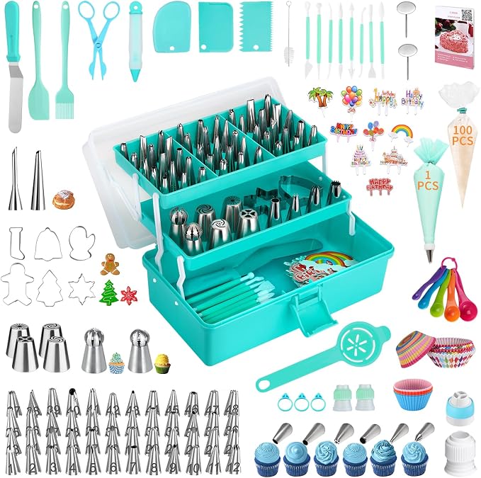 Cake Decorating Supplies Tools Kit: 358 pcs Baking Accessories by AUKOW