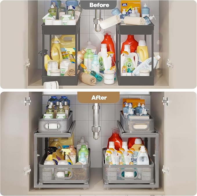 2 Pack 21IN-Depth Under Sink Organizer - Image 6