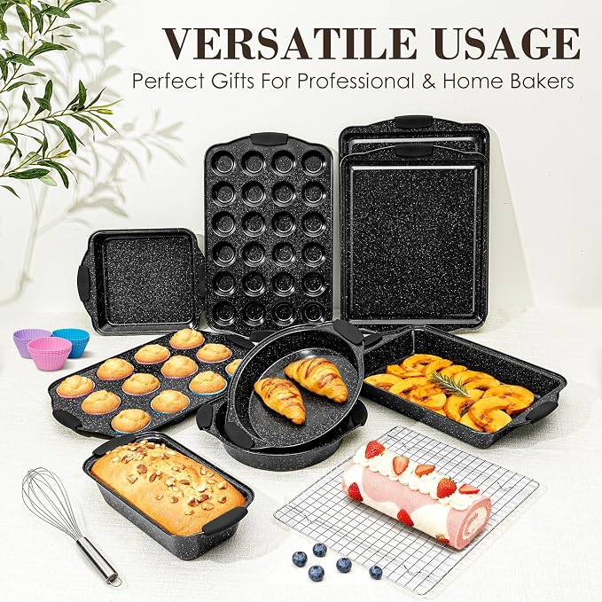 Baking Pans Set Nonstick, Bakeware Sets Stackable - Image 8