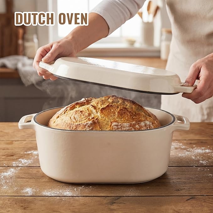 Dutch Oven for Bread Baking, 3.4 QT Bread Dutch Oven for Sourdough, Enamelled - Image 3