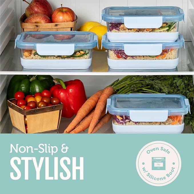 Ello Duraglass 3.4 Cup Meal Prep Sets 10Pc, 5 Pack Set- Glass Food Storage - Image 6