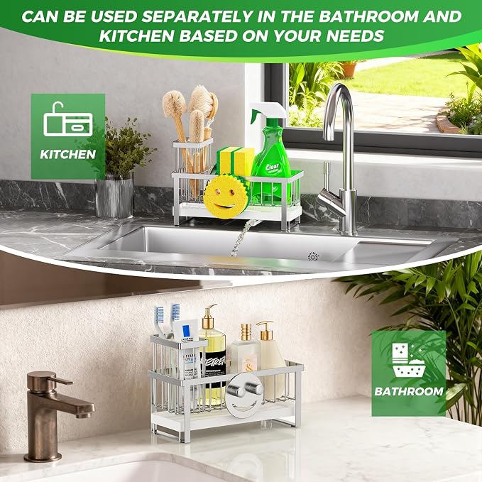 Sponge Holder for Kitchen Sink, Sink Caddy - Image 6