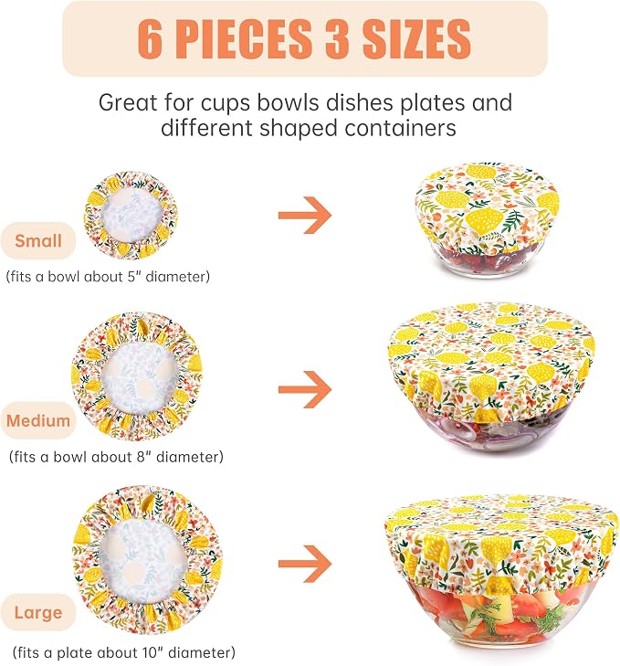 wegreeco Elastic Reusable Bowl Covers - Image 3