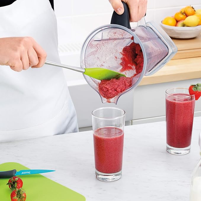 Tovolo Jar Spatula Silicone Long Stainless Steel Handle Scraper Spatula - Image 2