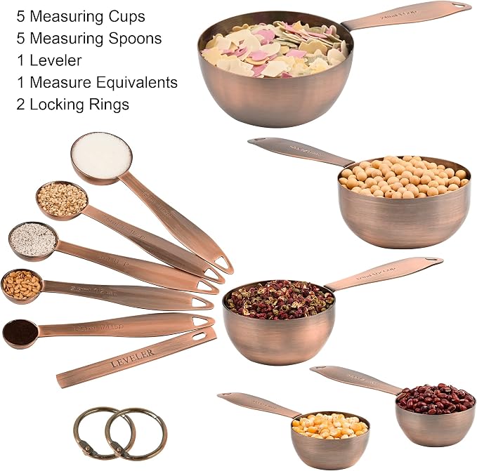Measuring Cups and Spoons Set, 12 Pieces Stainless Steel Measuring Cup Set - Image 3