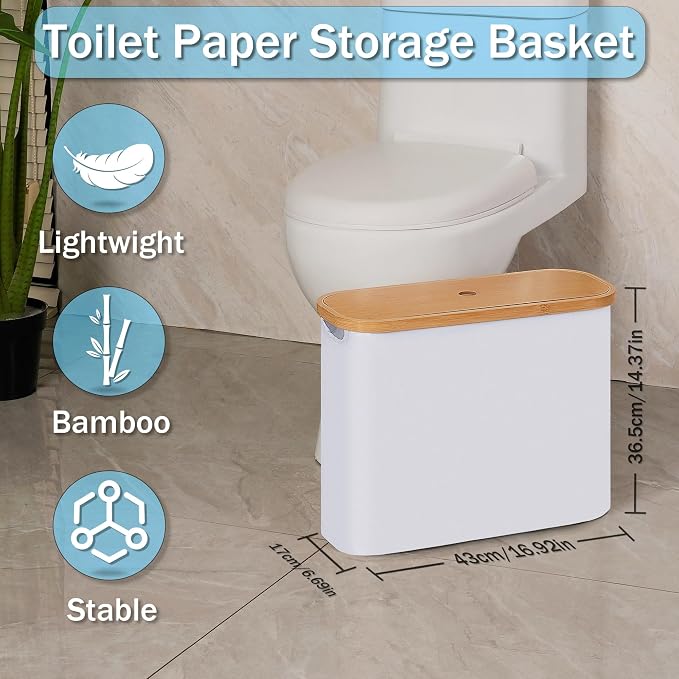 efluky Toilet Paper Storage, Toilet Paper Basket - Image 2