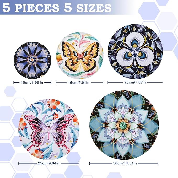 5-Size Reusable Beeswax Bowl Covers - Image 2