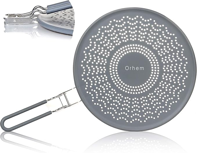 11" Silicone Splatter Screen Pan Cover by Orhemus