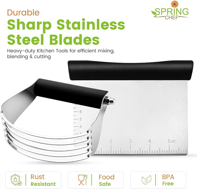 Spring Chef Dough Blender & Pastry Cutter Tool, Stainless Steel Pastry Blender - Image 4