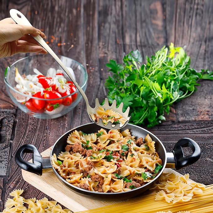 13.5Inch Pasta Spoon, Spaghetti Fork - Image 5