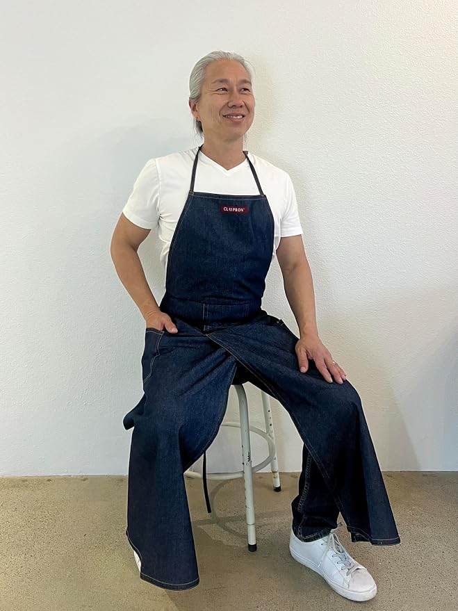BLUE DENIM, the original split overlapped apron - Image 6