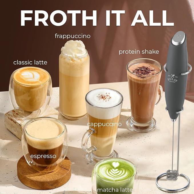 Zulay Kitchen Patented Tornado Triple Whisk Milk Frother - Image 5
