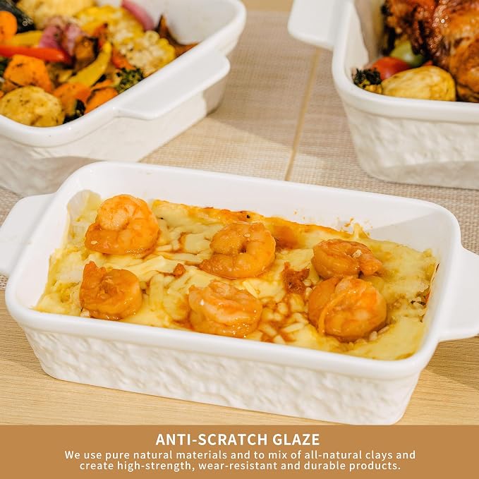 Dafuceramic Casserole Dishes for Oven, Baking Dishes, Ceramic Bakeware Sets of 4 - Image 8