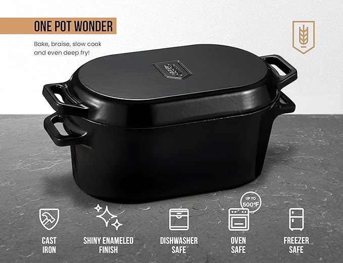 Kook Dutch Oven, For Sourdough Baking, Dual Handles, Enameled Cast Iron - Image 5