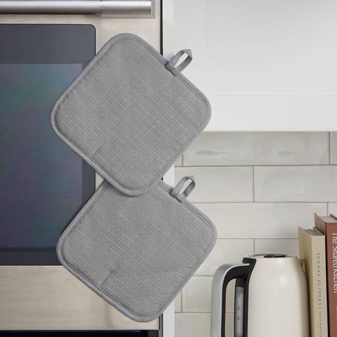 KITCHENAID Gourmet Series Gridlines Pot Holders 2-Pack Set, Heat Resistant up - Image 5