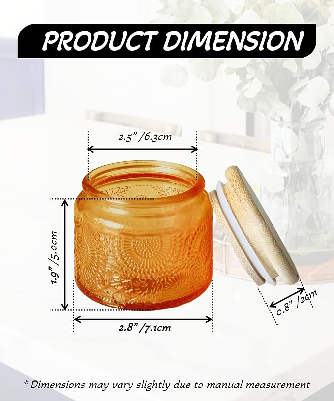 4 oz Amber Mini Glass Jars - Image 2