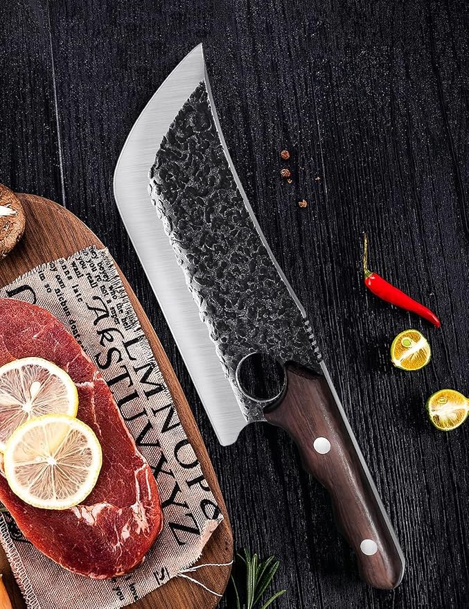 DRGSKL Hand Forged Meat Cleaver Knife Fathers Butcher Knives - Image 9