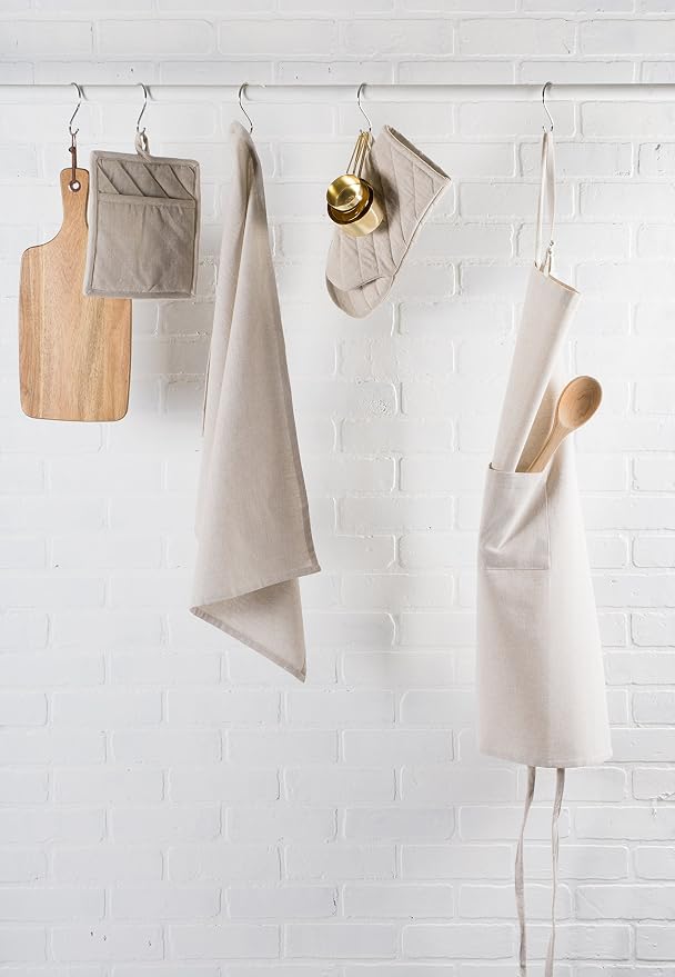 DII 100% Cotton Solid Chambray Kitchen Set, Chef Apron, 1 Piece - Image 6