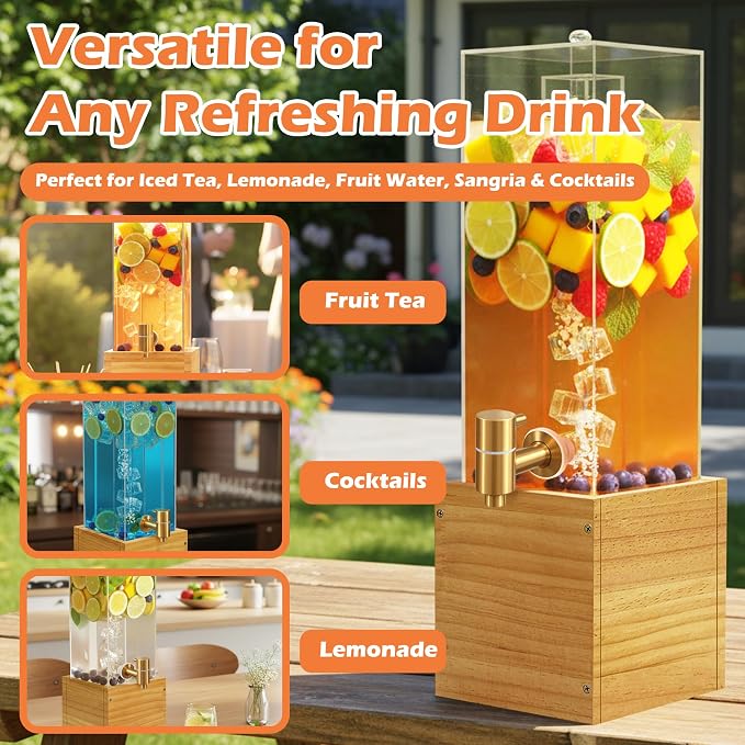 2 Gallon Drink Dispenser for Parties, Beverage Dispenser - Image 6